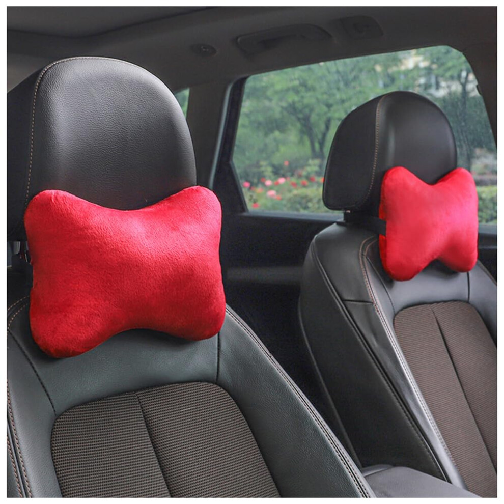 Car Headrest Pillow For Dacia Bigster 2025- 100% Memory Foam Soft Cushion Red 9084446684759