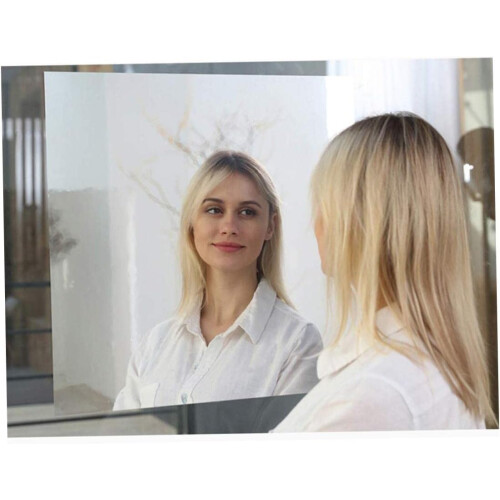 Flexible Mirror Sheets 19.7x39.4in Solid Silver Plastic Mirror Rectangular Indoor Roll For Craft And Home Wall Decor 1