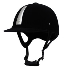 Velvet Equestrian Hat 56cm Black Comfortable Breathable Riding Helmet For Horses