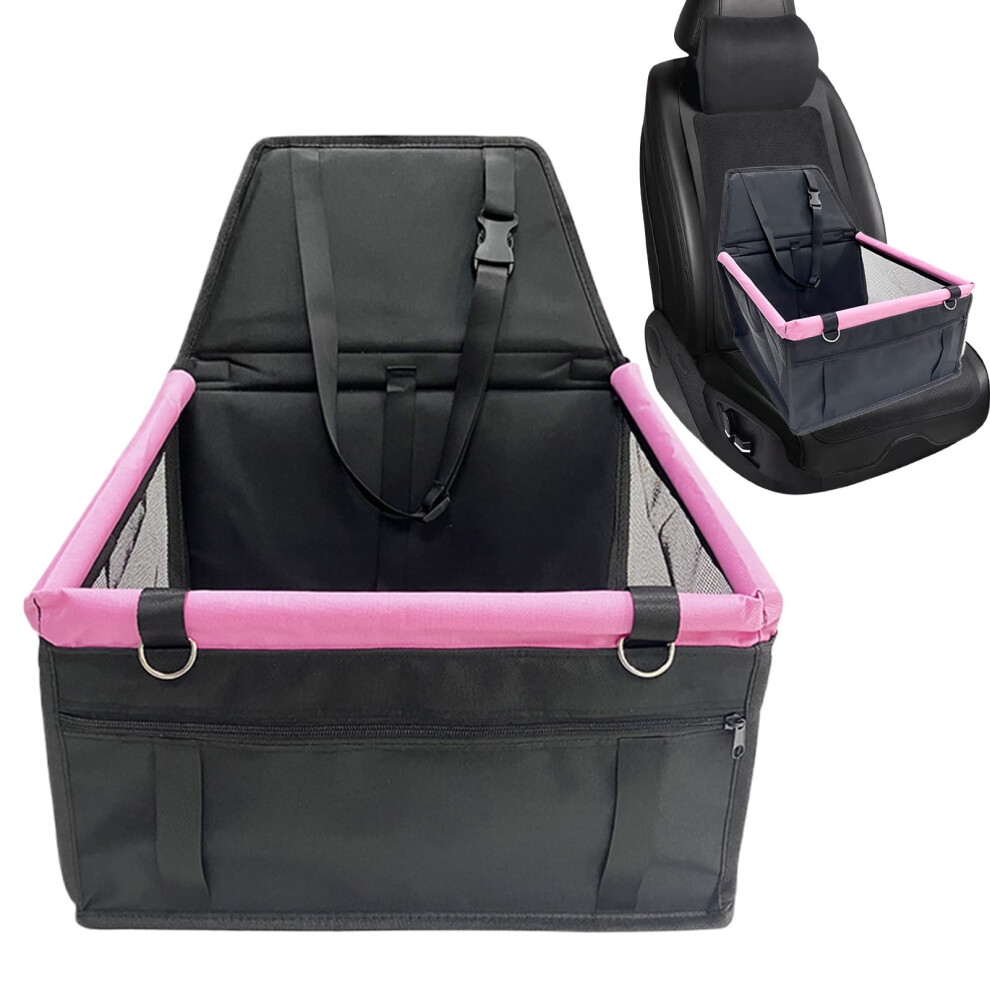 Puppy Car Seat | Dog Car Carrier | Removable Washable Pet Travel Bed With Mesh Window | 40x37x43 Cm, Waterproof-image-OPC-PMH5XKT-NEW