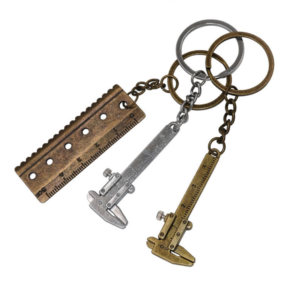 Vernier Caliper Pocket Measuring Tool, Straight Tooth Keychain Pendant, Mini Portable Caliper, Keyring 9393856712519