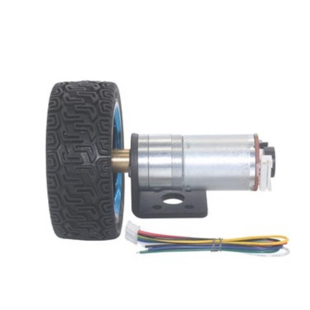Dcgear Motor Jga370 Worm Gear Motor With Encoder, 6V/12V/24V, 25Mm Od, 4Mm Shaft, For Curtains, 1360Rpm 9067246393908