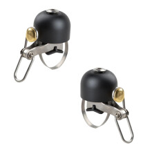 Bike Bell Loud Ringing Vintage Brass Design Two Piece Set Easy Install Handlebar For Boys And Girls