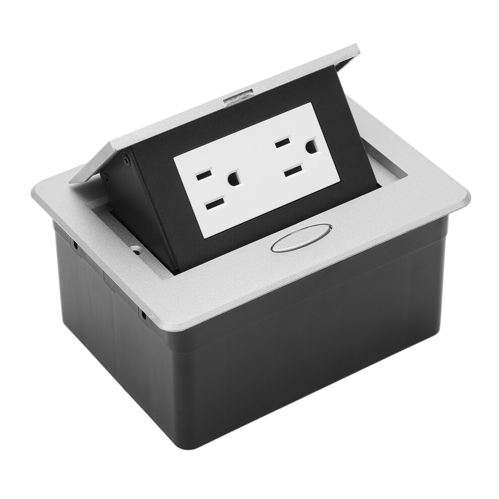 Aluminum Alloy Desktop Power Socket Box Rated Current 15A Space-Saving 7611356454756