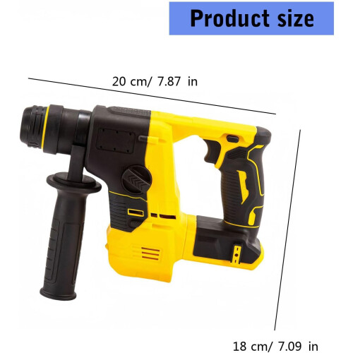 Rotary Hammer Drill Cordless Two Mode Operation Safe Clutch For Concrete Power Tool 2