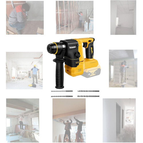 Rotary Hammer Drill Cordless Two Mode Operation Safe Clutch For Concrete Power Tool 1