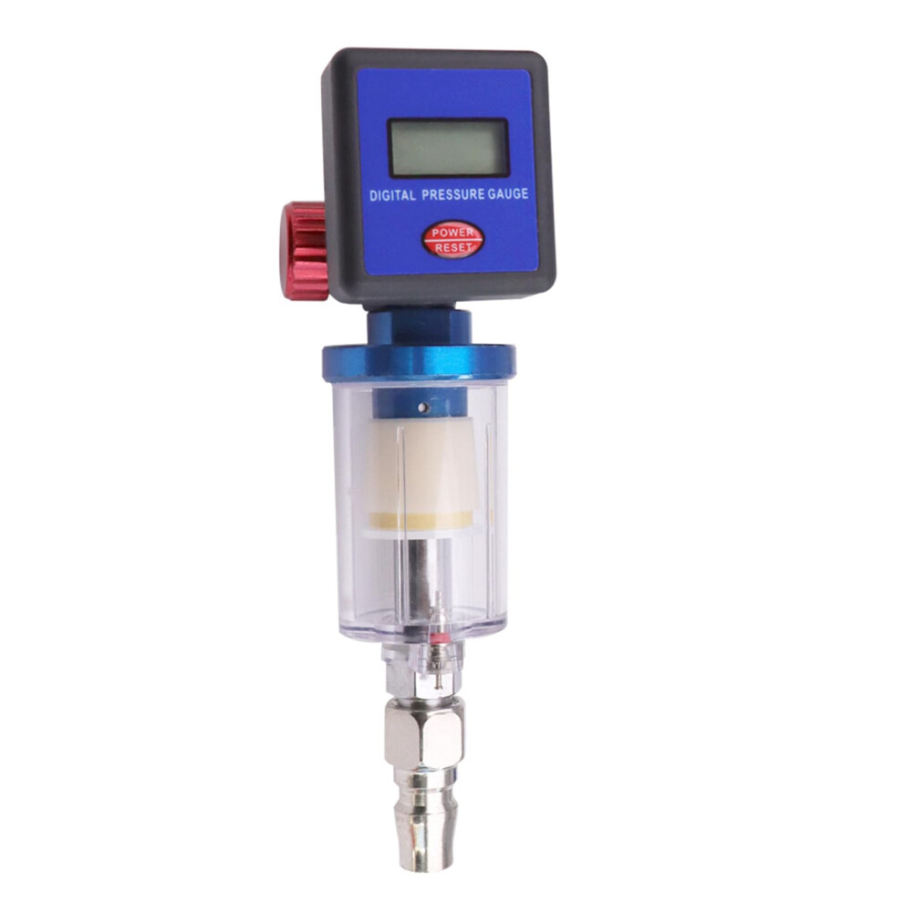 Digital Airflows Regulator Control Meter For Fine Painting Equipment 1/4-In Thread Red Water Traps Filter Accessory 9393856713882