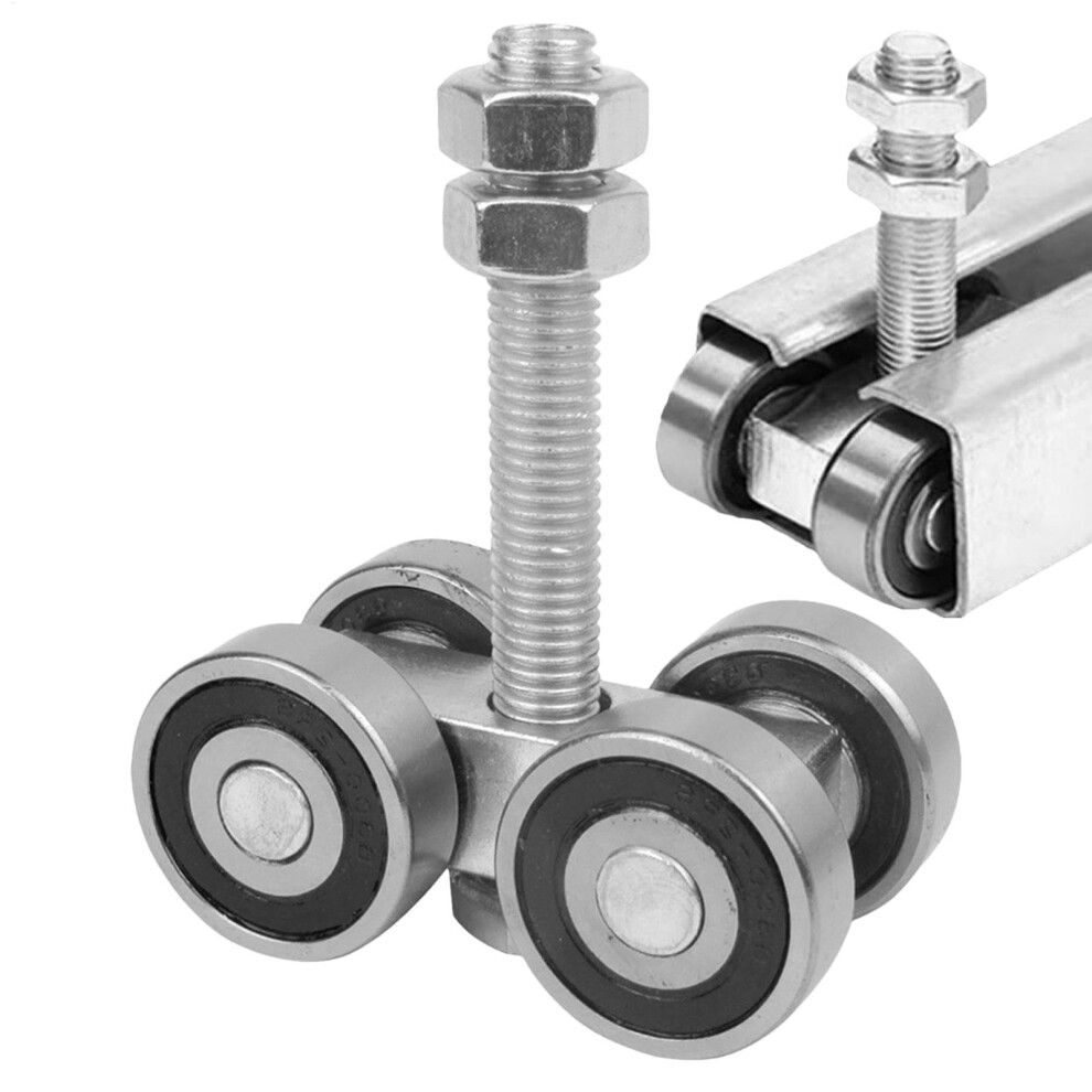 Sliding Barn Door Rollers 4-Wheel Trolley Assembly, Ceiling Mount Door Hanger, Heavy-Duty Barn Door Hardware 9393856714292