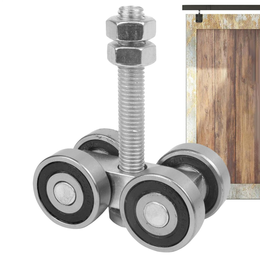 Track Wheel Heavy Duty Barn Door Roller - Steel Bearing Pulley Rail Hanger, Ceiling Mount Sliding Hardware For Wardrobe 9084446686739