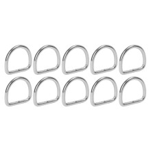 10 Stück 316 Edelstahl D-Ringe nahtlos geschweißt Hardware 6mm 45x37x6mm