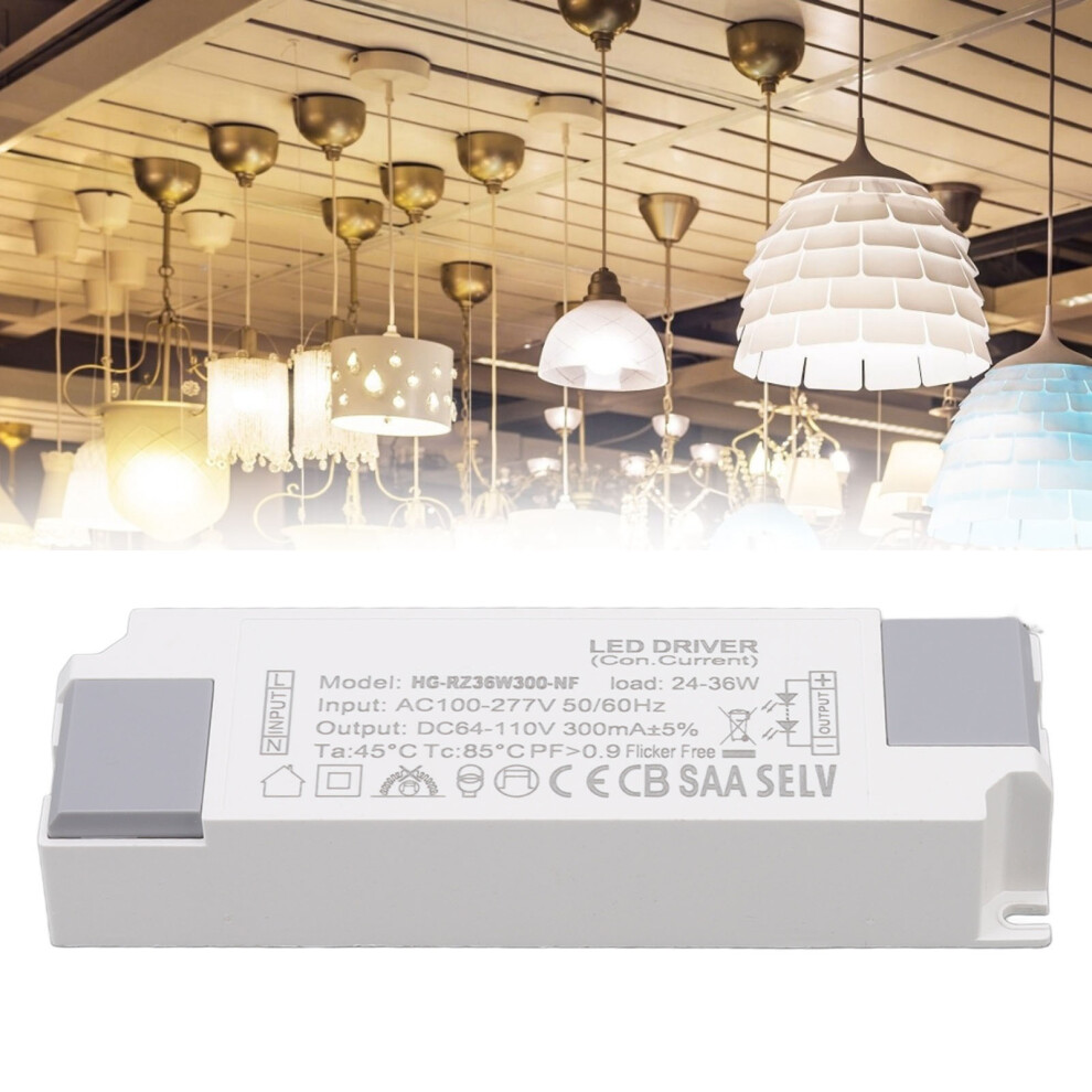 High Efficiency 24-36W Led Driver Ac100-277V To Dc64-110V 300Ma 8721356460066