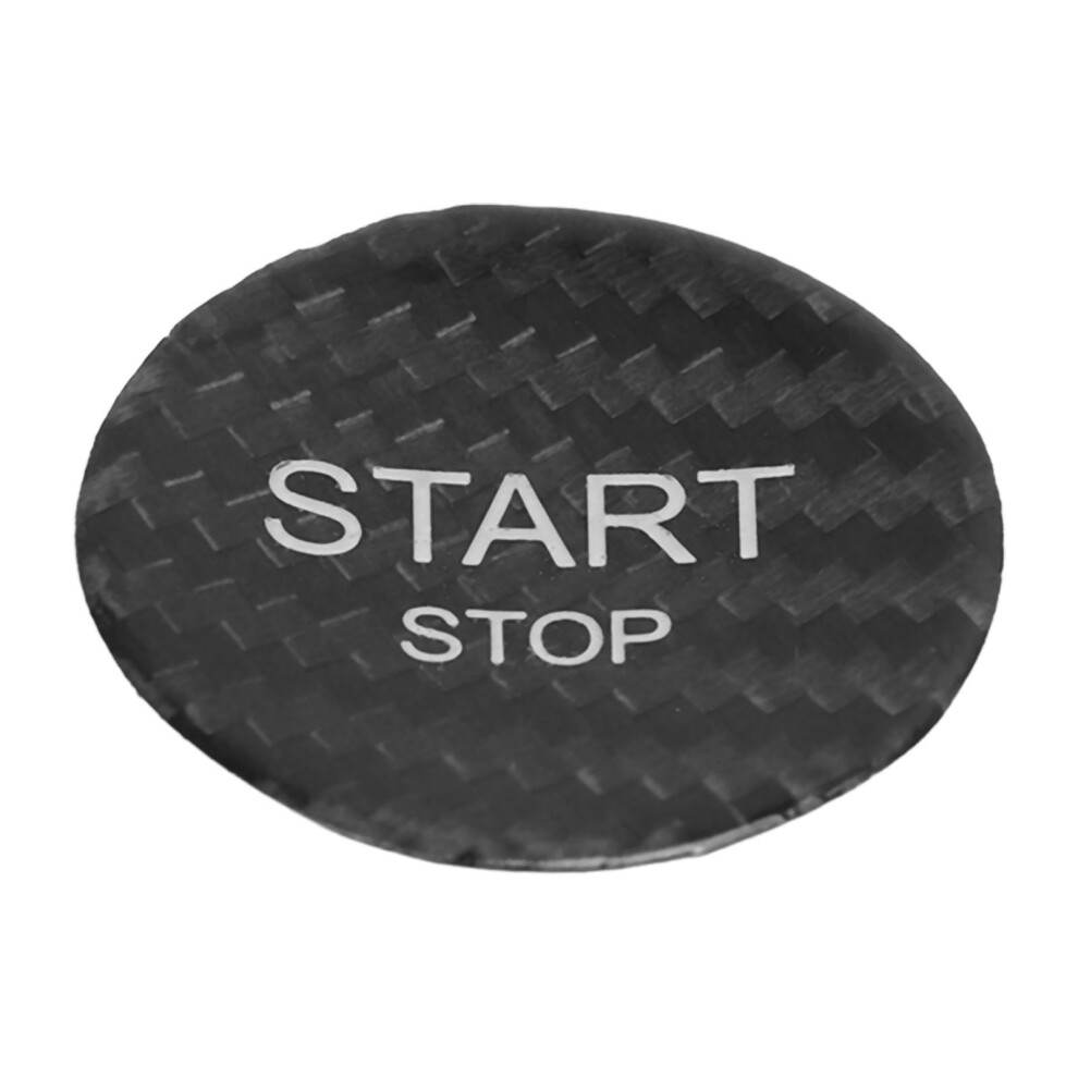 Car Engine Start Stop Button Cover Carbon Fiber For Peugeot 408 308S 508 Black 6901356461115