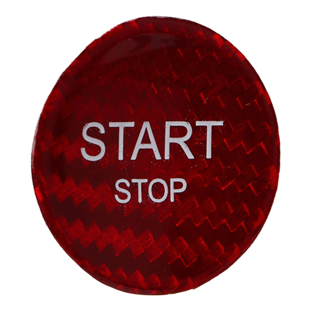 Carbon Fiber Engine Start Stop Button Cover For Peugeot 408 308S 508 Red 5001356461168