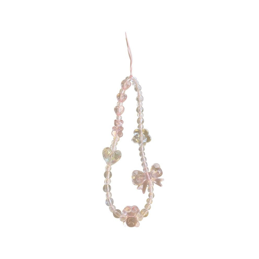 Phone Strap Charm Bear Butterfly Flower Chain Knot Lanyard For Cellphone Case Camera Pendant Keychain For Women Pink 9067246396107