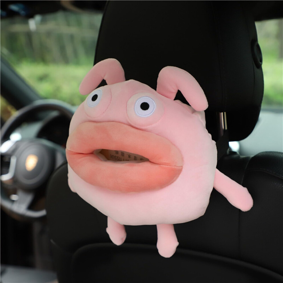 Cartoon Tissue Cover Multifunctional Car Back Tissue Holder Plush Napkin Box For Vehicle Interior (#1) 9354506608514