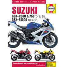 Suzuki GSXR600750 04 05 amp GSXR1000 03 08 Haynes Repair Manual by Hay