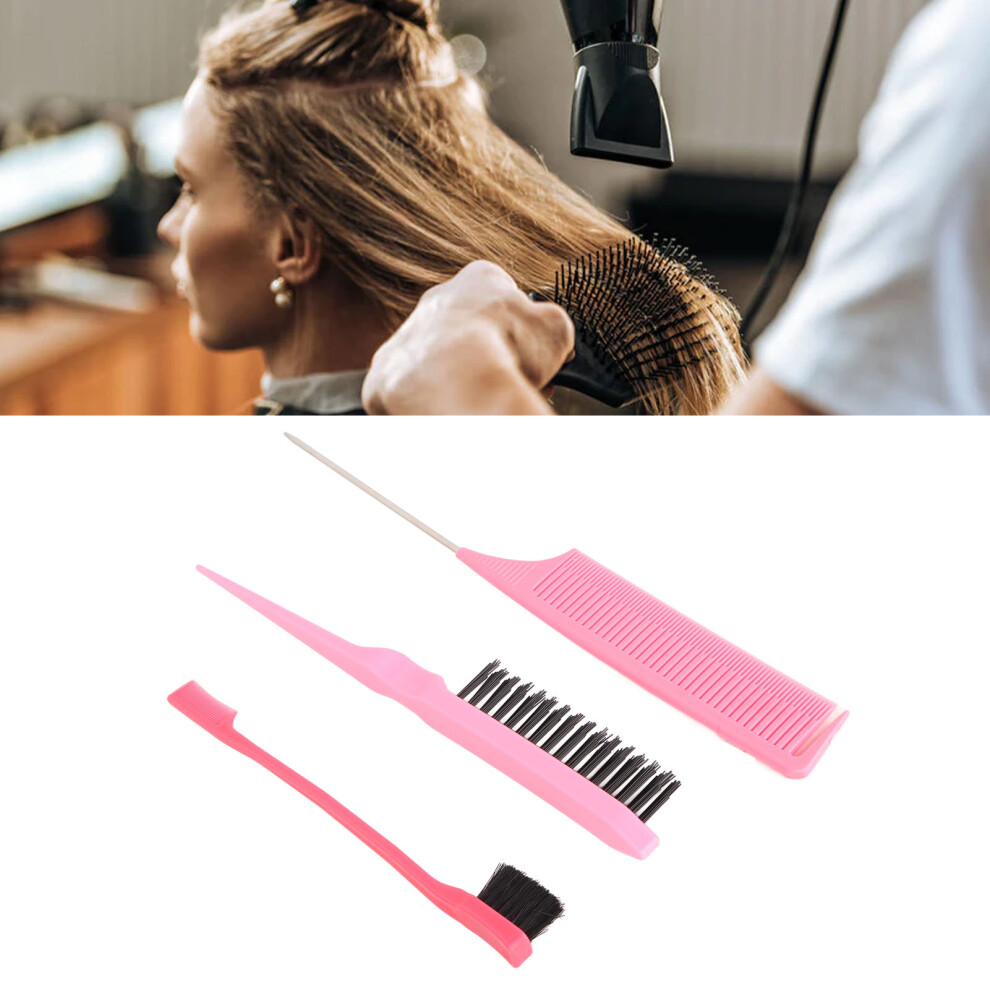 Unisex Lightweight Portable Rat Tail Comb Set For Styling And Parting