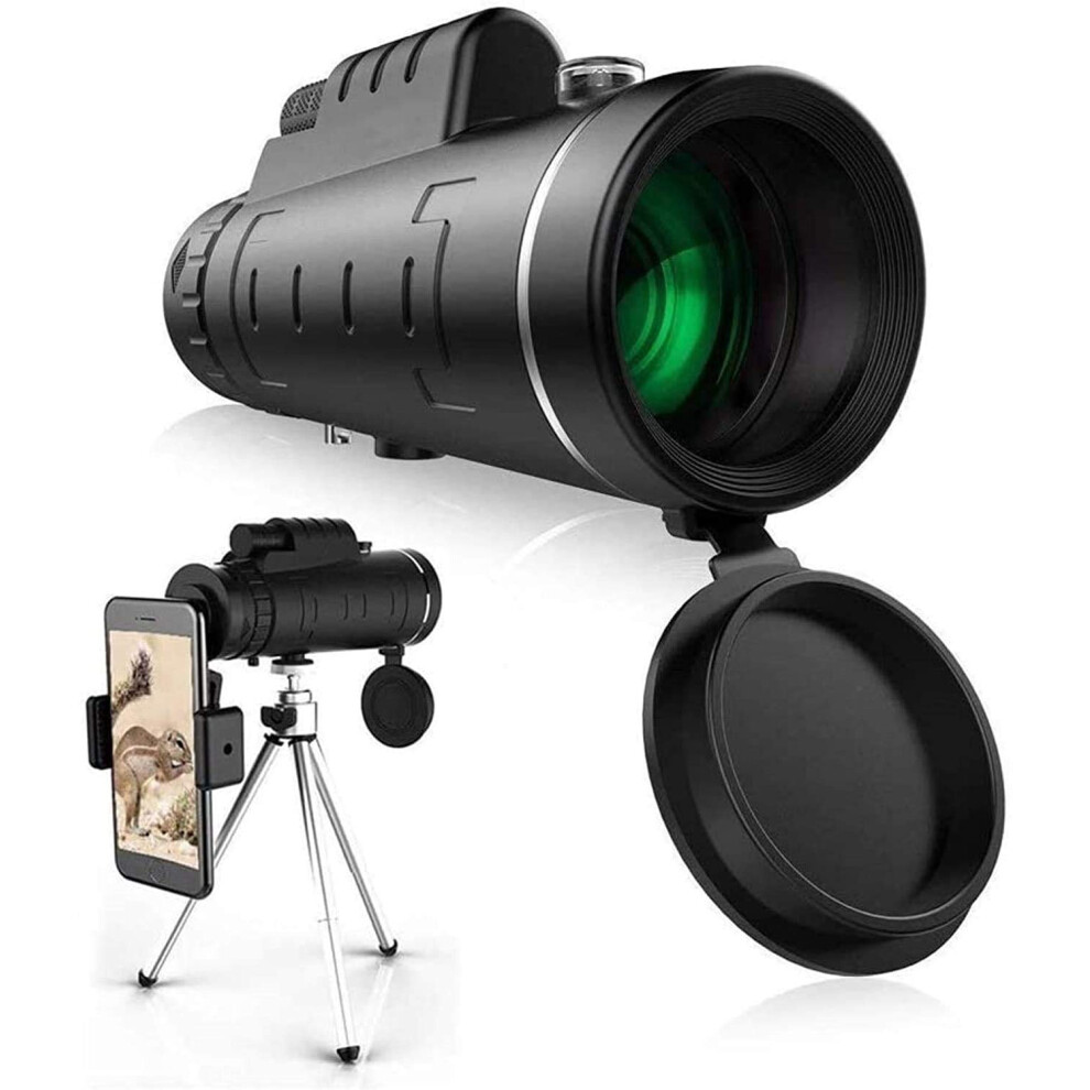 12X50 High Power Hd Monocular For Bird Watching With Smartphone Holder Bak4 Prism Wildlife Hunting Camping Travelling Light 9354506608712