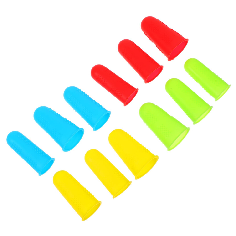 Silicone Finger Protectors Set of 12 for Cooking and Crafting Non-Slip Heat-Resistant Grip