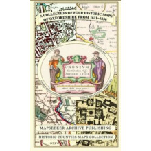 A Oxfordshire 1611 1836 Fold Up Map that features a collection of Four