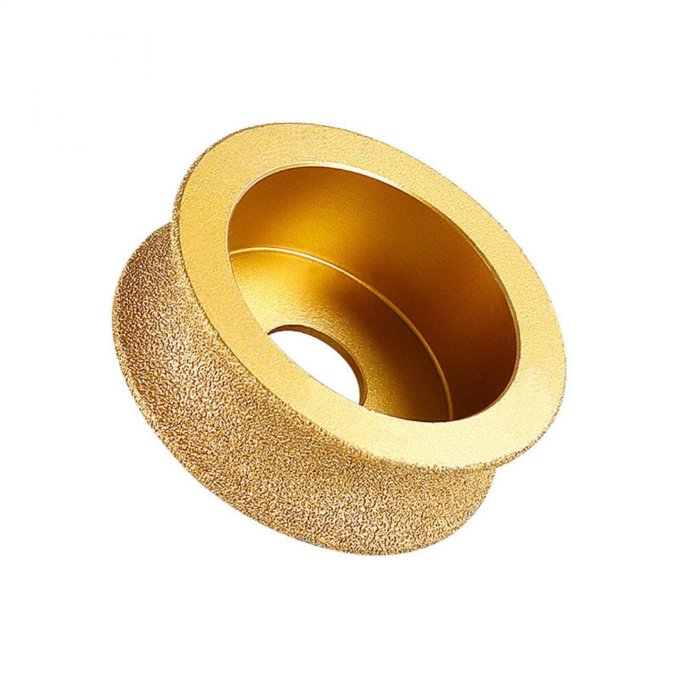 Bullnose Grinding Wheel 75Mm Round Dry Vacuum Brazed Diamond Grinding Wheel With Demi-Bullnose Edge 25Mm/20Mm 9084446687927