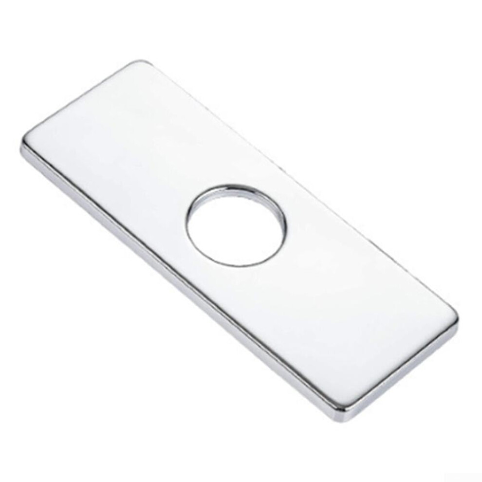 304 Stainless Steel 6-Inch Single Hole Faucet Deck Plate Brushed Finish For Kitchen And Bath Sinks Easy Install Silver 9393856716012