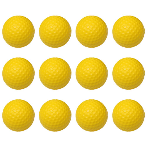 42.6mm PU Soft Monolayer Golf Training Balls Yellow 12PCS 1