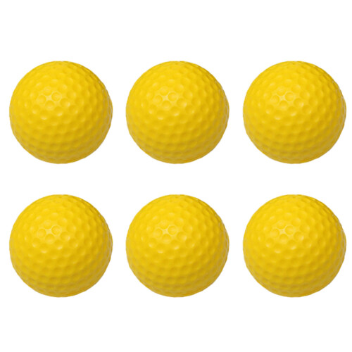 42.6mm PU Soft Monolayer Golf Training Balls Yellow 12PCS 2