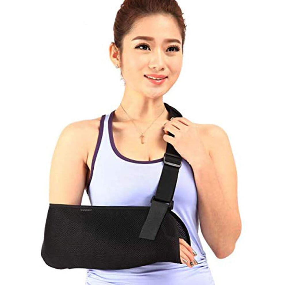 Arm Sling Shoulder Immobilizer Arm Brace With Thumb Support Lightweight Breathable For Fracture Rehabilitation