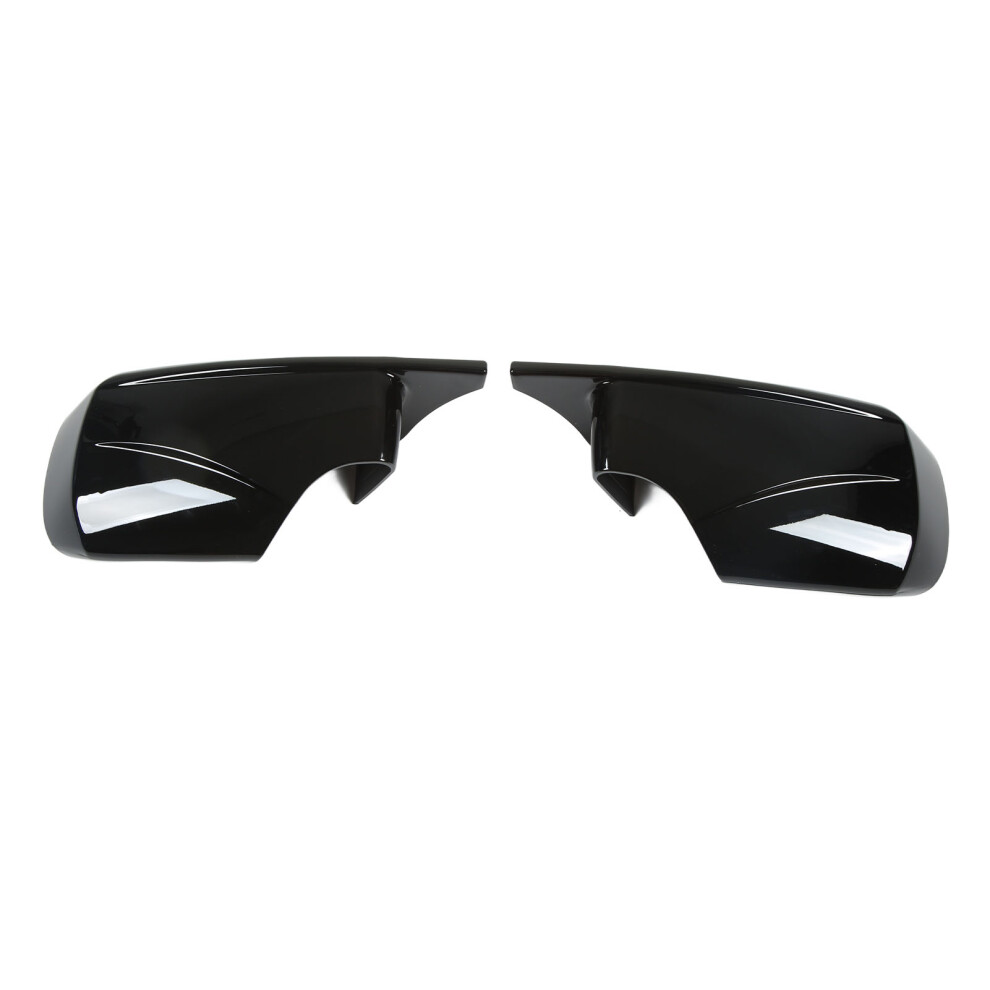 Glossy Left/Right Door Mirror Covers For E46 3 Series Sedan 1998-2005 Black 9351356472166