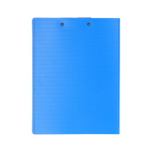 Delicate Hot Pressing A4 Clipboard Folder Blue, 80 Sheets, Thickened Plastic &amp; Metal