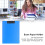 Delicate Hot Pressing A4 Clipboard Folder Blue, 80 Sheets, Thickened Plastic & Metal 5