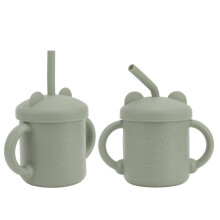 Stoßfester Silikon-Schnabelbecher 12x9cm Pandamuster Baby-Training