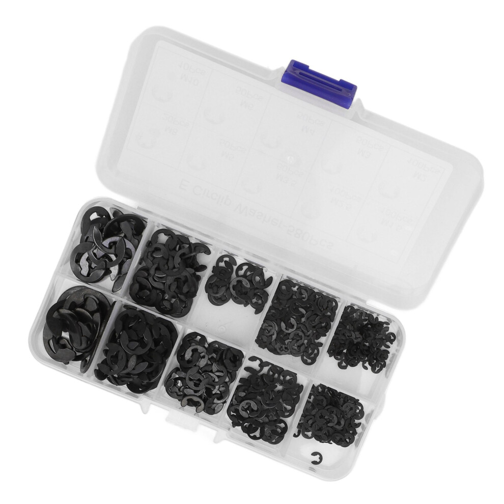 E Type Retaining Washer Set 580Pcs: High Load & Tensile Strength 8751356474374
