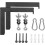 Universal Projector Screen Wall Mounted Bracket Set With L Bracket Styles Hooks Black For Home Theater 2