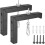 Universal Projector Screen Wall Mounted Bracket Set With L Bracket Styles Hooks Black For Home Theater 4