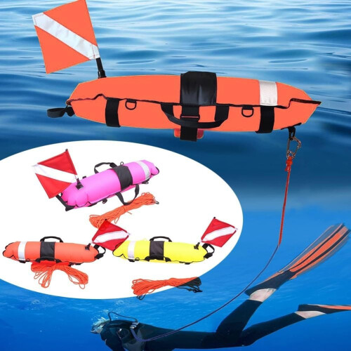 Scuba Flag Diver Down Float Buoy Efficiently Designed Fluorescent Pink 1