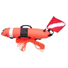 Spearfishing Float Dive Marker Buoy Webbing Handles Lightweight Construction Red Portable