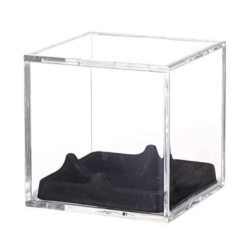 Baseball Storage Box Acrylic Clear Display Case Dustproof Protector Cube Fits Standard Baseballs