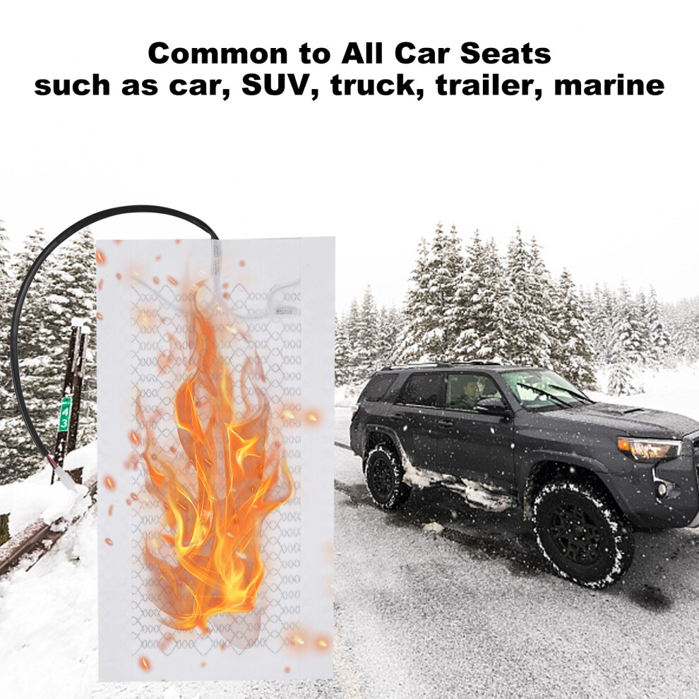 12V Carbon Fiber Seat Heater Kit With Dual Temp Switch For Bikes & Cars 7891356479335