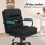 ELFORDSON ELFORDSON Office Chair Ergonomic Executive Computer Work Fabric Black 8