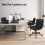 ELFORDSON ELFORDSON Office Chair Ergonomic Executive Computer Work Fabric Black 12