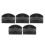 Self-Adhesive Plastic Hat & Accessory Hanger 4.8x3.4cm Black (5 Pack) 1
