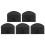 Self-Adhesive Plastic Hat & Accessory Hanger 4.8x3.4cm Black (5 Pack) 2
