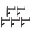 Self-Adhesive Plastic Hat & Accessory Hanger 4.8x3.4cm Black (5 Pack) 16