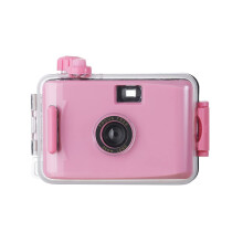 Film Camera Underwater Waterproof 35mm Film Reusable Focus-Free Pink For Beach Vacation Snorkeling Adults Teens Gift