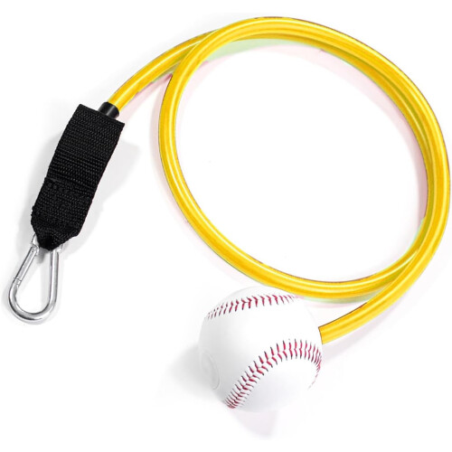 Baseball Exercise Band With Interchangeable Baseball Grip, Rubber Resistance Band, Baseball Throwing Trainer 2
