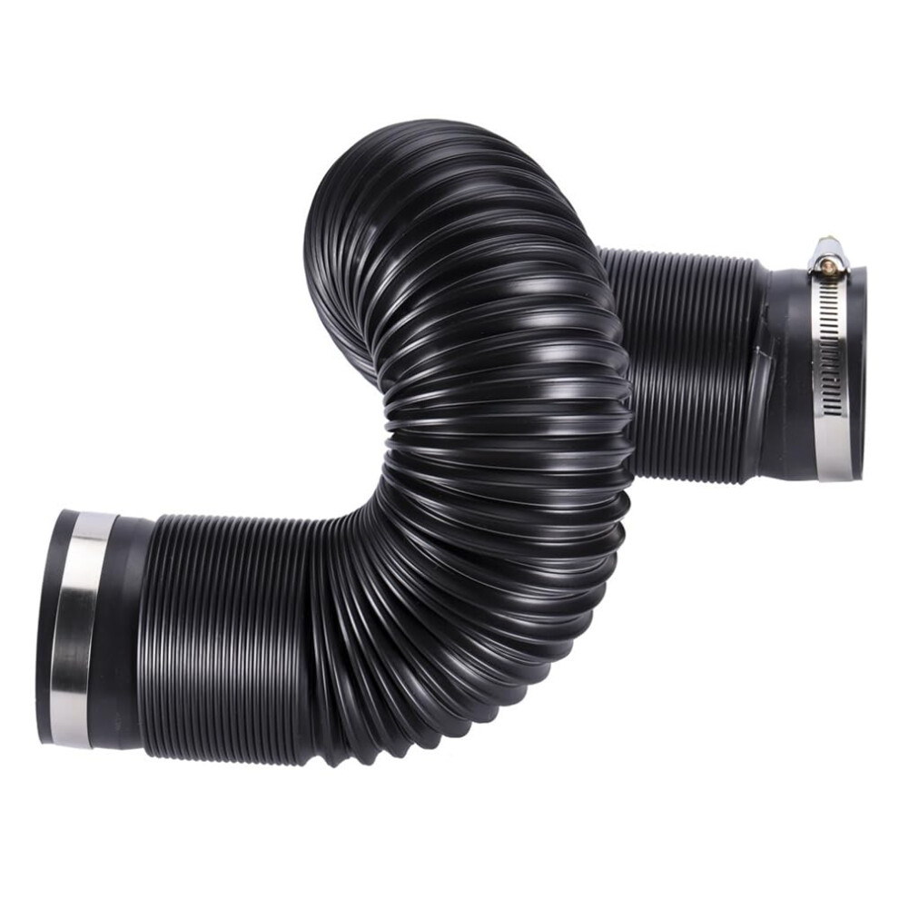 Universal Flexible Car Engine Cold Air Intake Hose Inlet Ducting Feed Tube Pipe With Connector Fits Most Cars Light 9084446690422