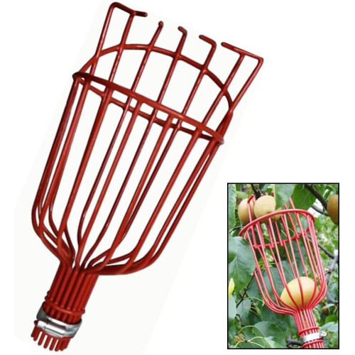 Fruit Picker Basket Metal Construction, Durable Handheld Harvesting Tool For Garden 2