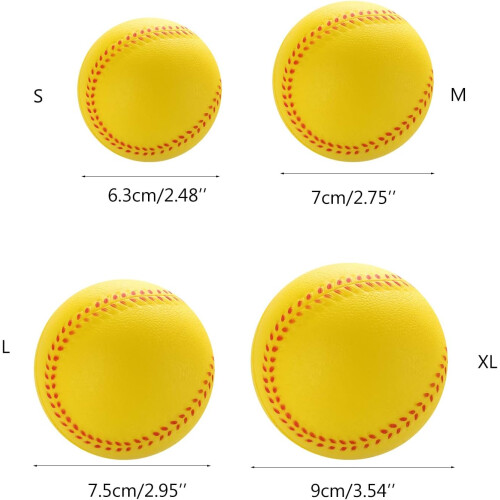 Soft Baseballs PU Leather Elastic Soft Solid Training Balls For Batting Practice, Wear-Resistant Base Softball Hit 2